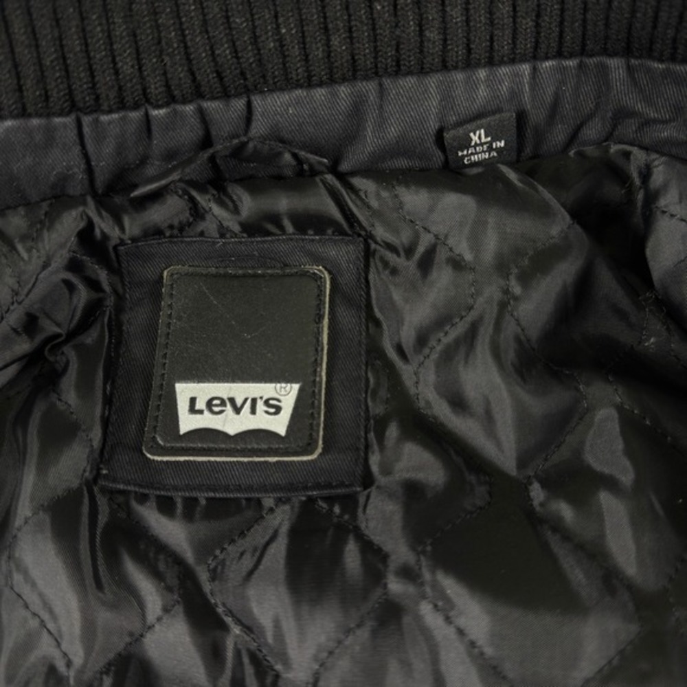 Levis Mens Black Wool Blend Double Breasted Peacoat Jacket XL RN54163 - Picture 3 of 14